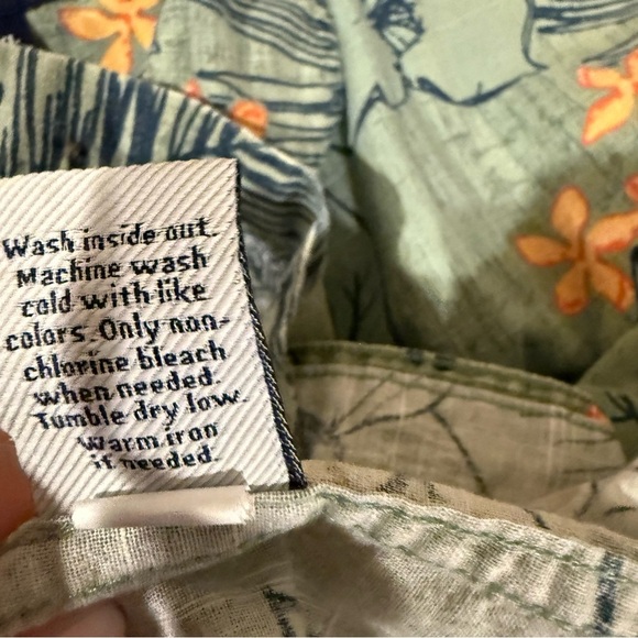 Croft & Barrow Green and Orange Casual Button Down Shirt XL - Picture 6 of 9